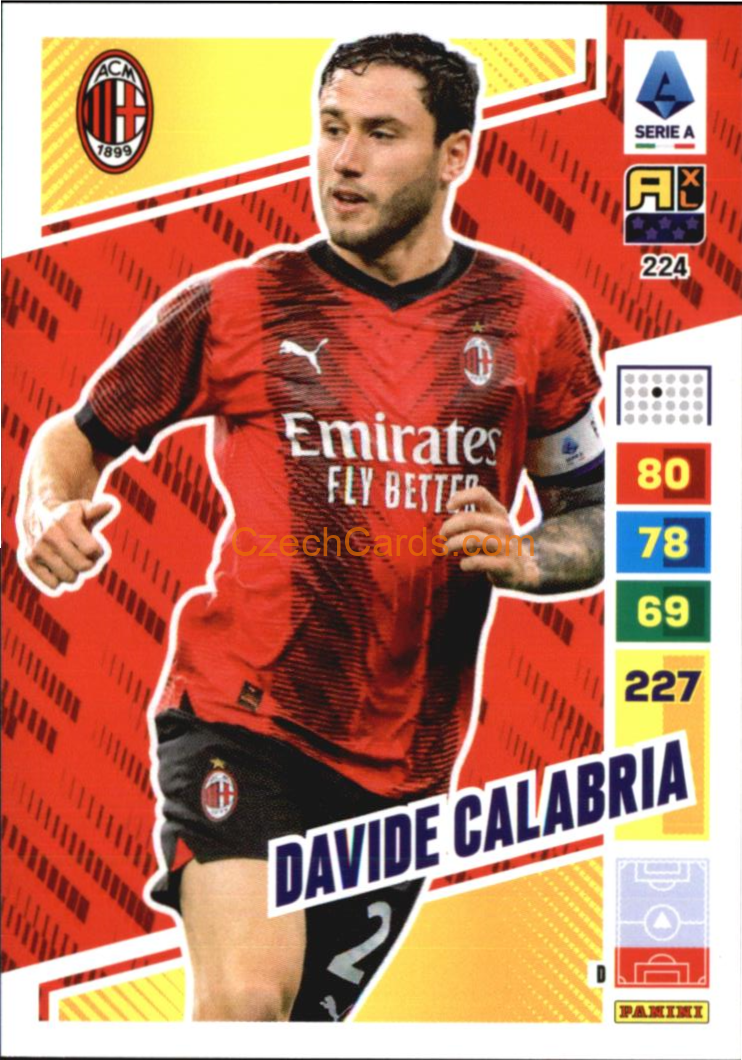 Davide Calabria 2023/24 Panini Calciatori Adrenalyn XL #224