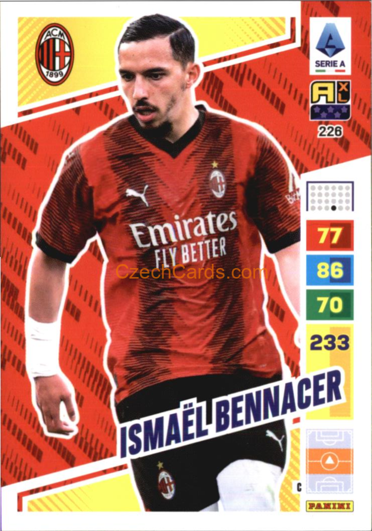 Ismaël Bennacer 2023/24 Panini Calciatori Adrenalyn XL #226