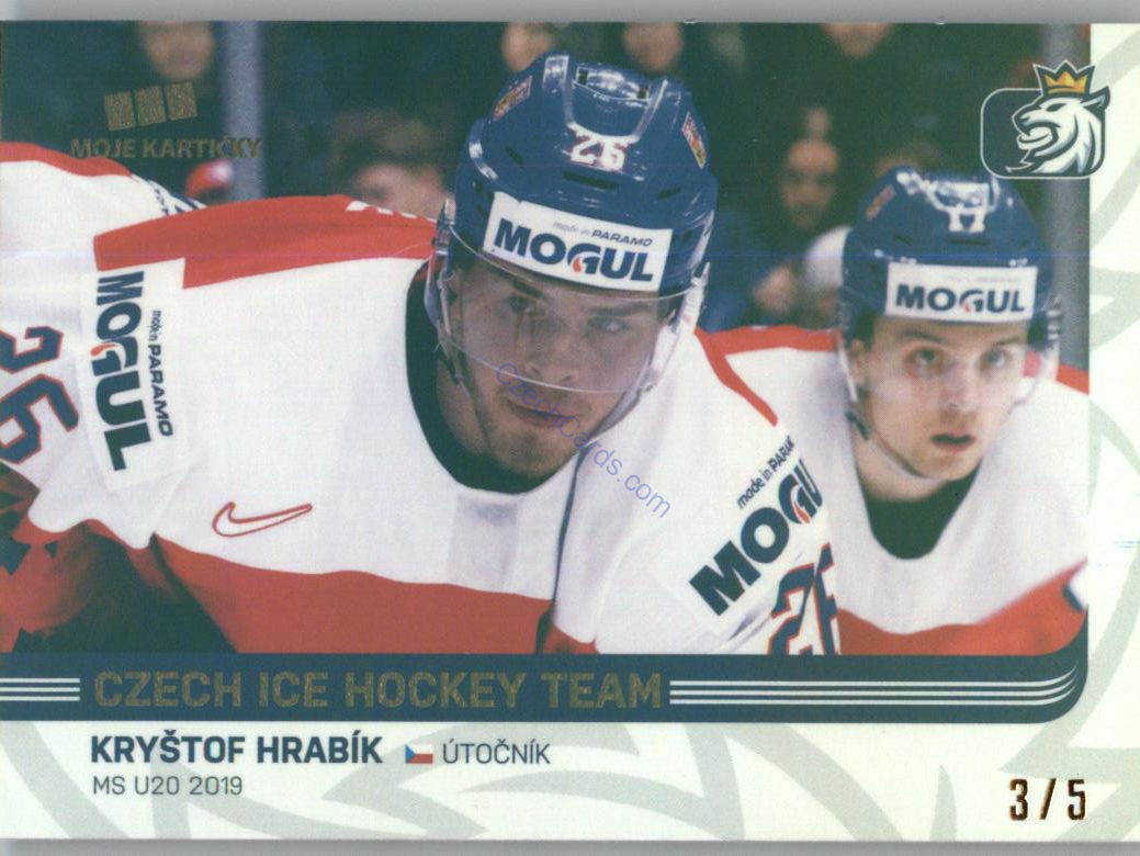 Kryštof Hrabík MK Cards 2019 GOLD RAINBOW #66 /5