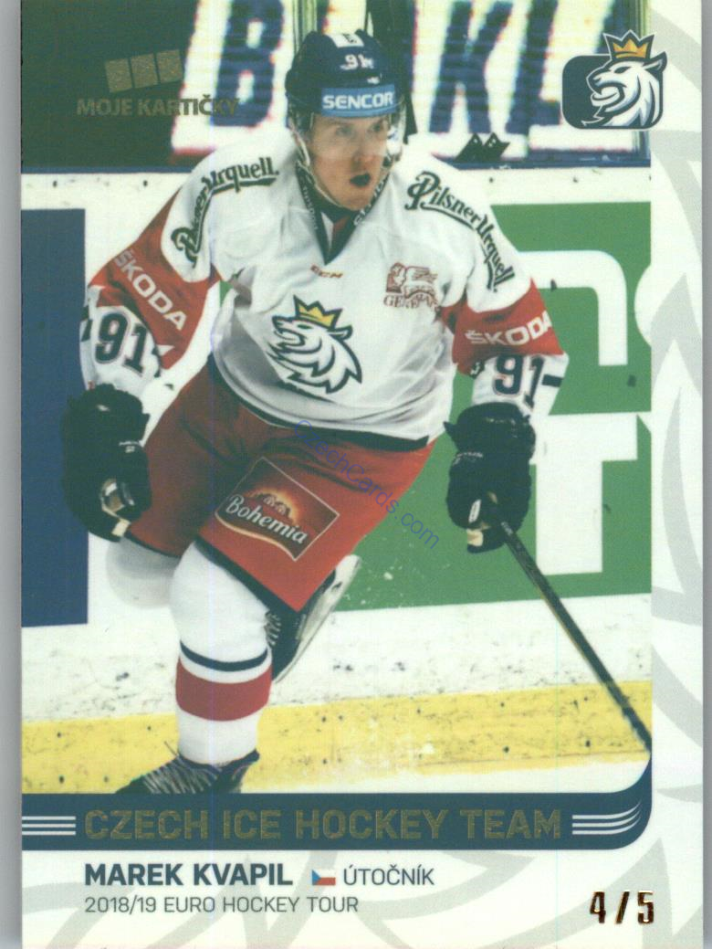 Marek Kvapil MK Cards 2019 GOLD RAINBOW #20 /5