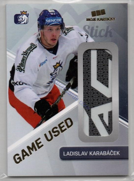 Ladislav Karabáček MK Cards 2019 Game Used Stick /25