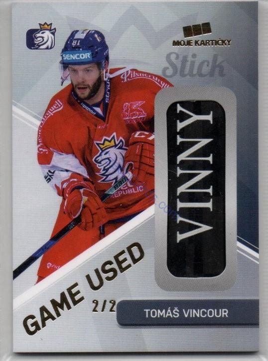 Tomáš Vincour MK Cards 2019 Game Used Stick 2/2
