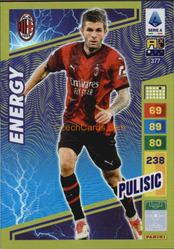 Christian Pulisic 2023/24 Panini Calciatori Adrenalyn XL Energy #377