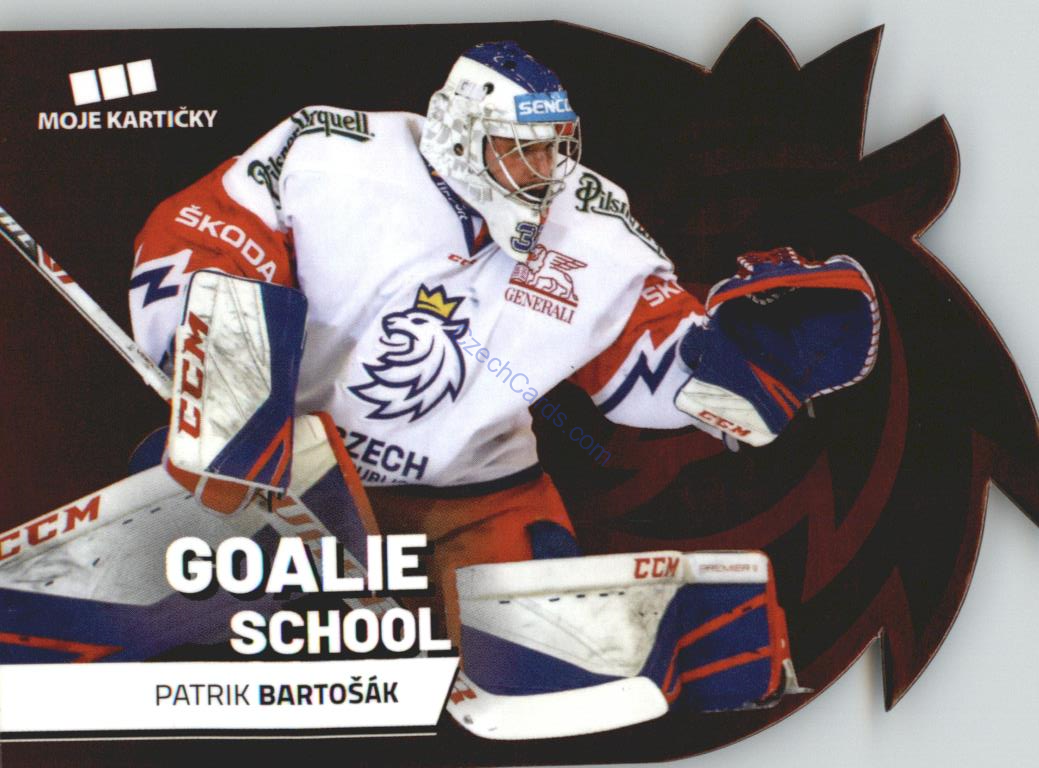 Patrik Bartošák MK Cards 2020 Goalie School Die Cut Retail Red #5