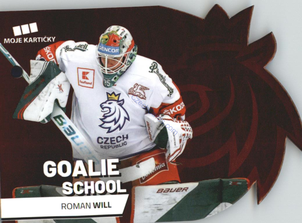Roman Will MK Cards 2020 Goalie School Die Cut Retail Red #4
