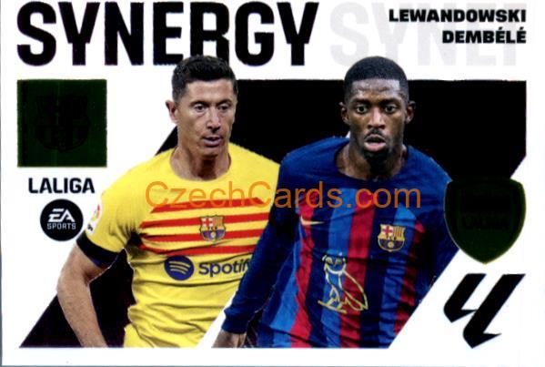 Lewandowski - Dembélé 2023/24 LaLiga Este Sticker Synergy #19