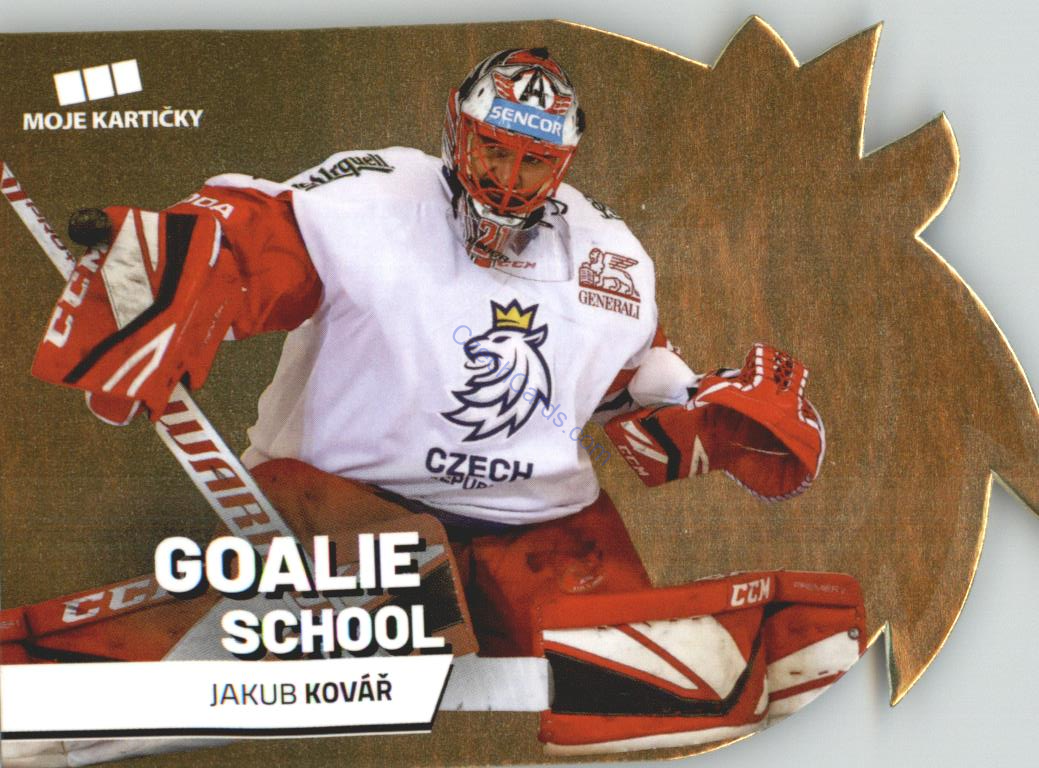 Jakub Kovář MK Cards 2020 Goalie School Die Cut Retail Gold #8