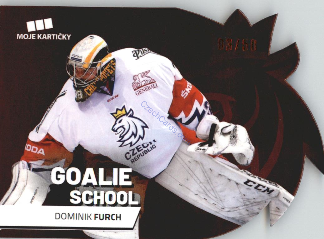 Dominik Furch MK Cards 2020 Goalie School Die Cut Red /50 #9