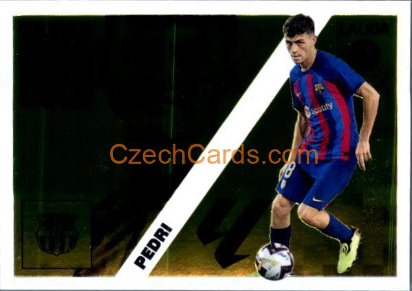 Pedri 2023/24 LaLiga Este Sticker Extra Gold #7
