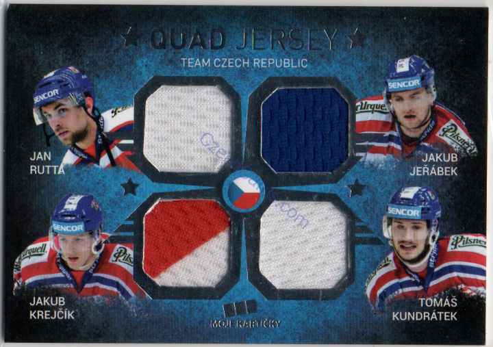 Rutta, Jeřábek, Krejčík, Kundrátek MK Cards 2017 Quad Jersey /30 