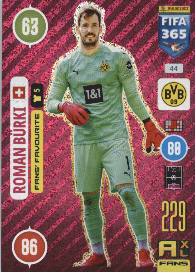 Roman Bürki 2021 FIFA 365 Adrenalyn Fans' Favourite #44