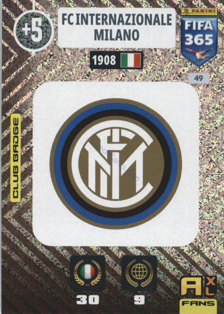 FC Internazionale Milano 2021 FIFA 365 Adrenalyn Team Badge #49
