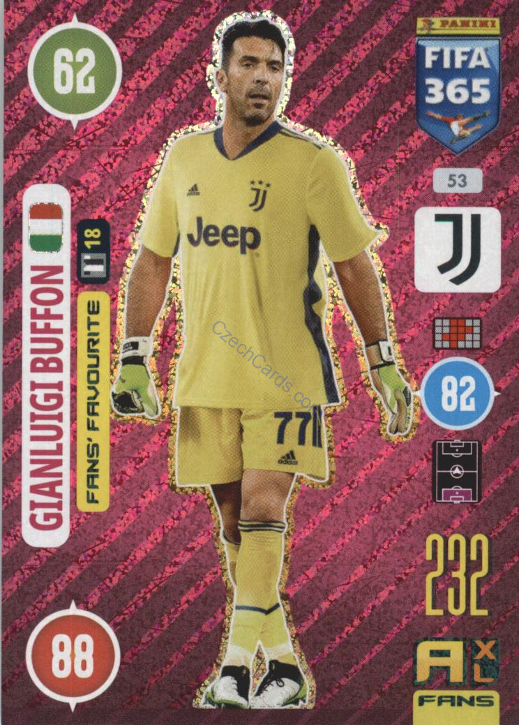 Gianluigi Buffon 2021 FIFA 365 Adrenalyn Fans' Favourite #53