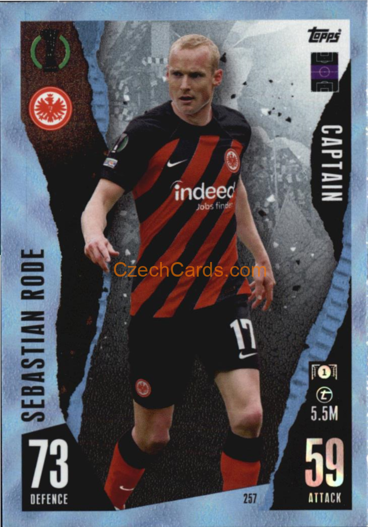 Sebastian Rode 2023/04 Topps Match Attax Crystal Parallel #257