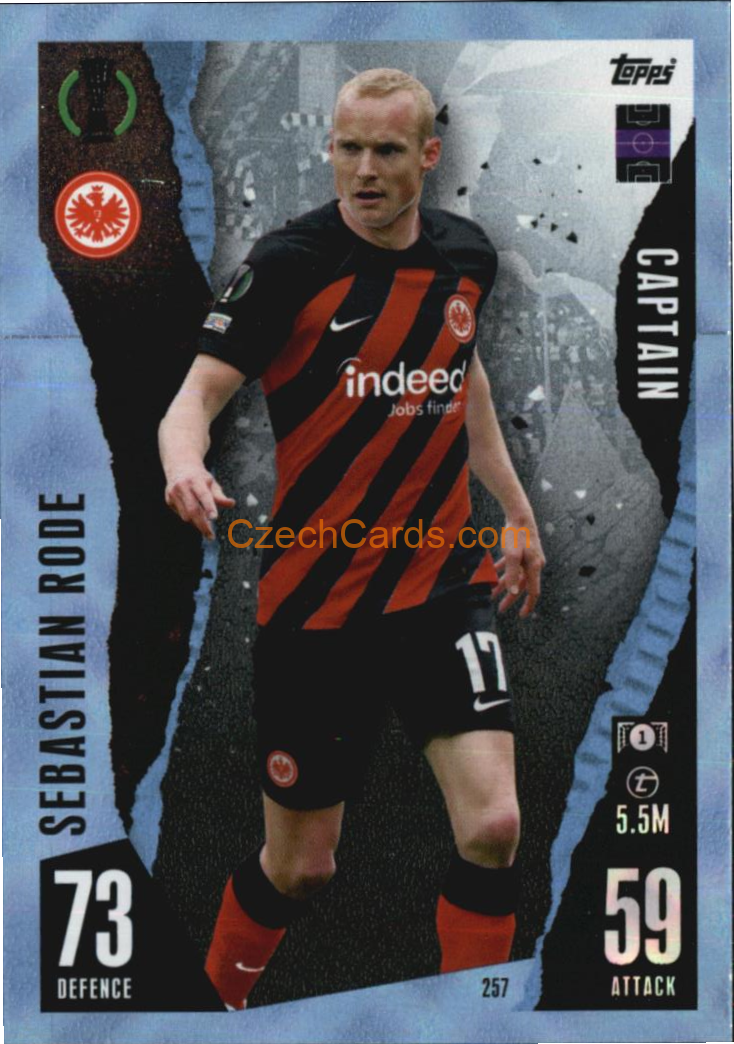 Sebastian Rode 2023/04 Topps Match Attax Crystal Parallel #257