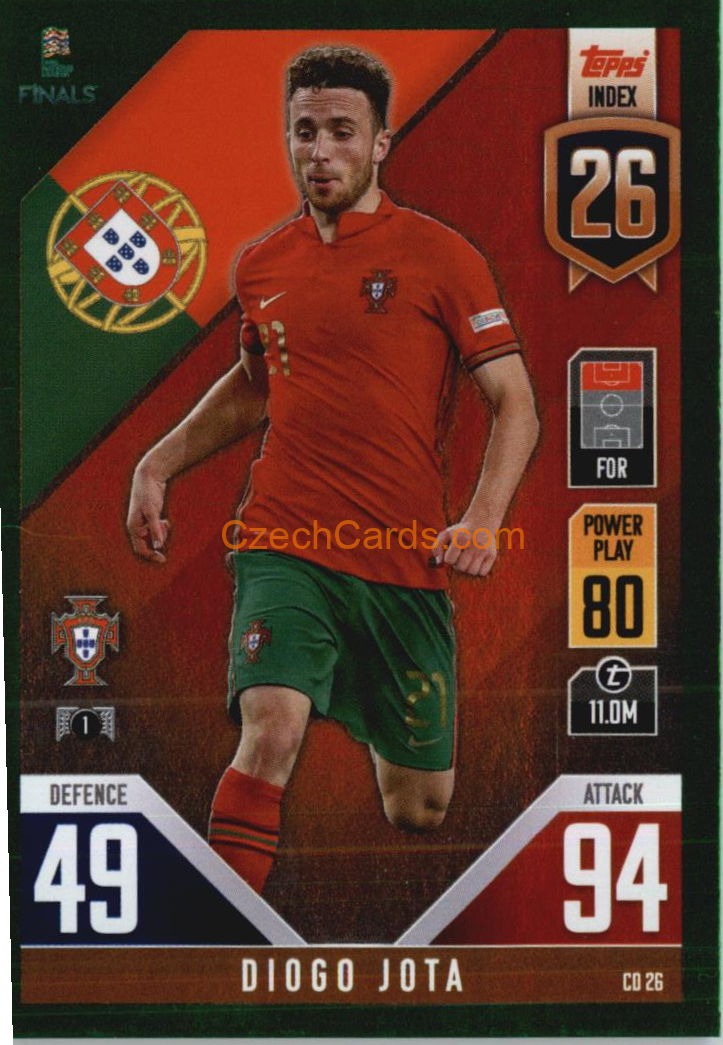Diogo Jota 2022/23 Match Attax 101 GREEN #CD26
