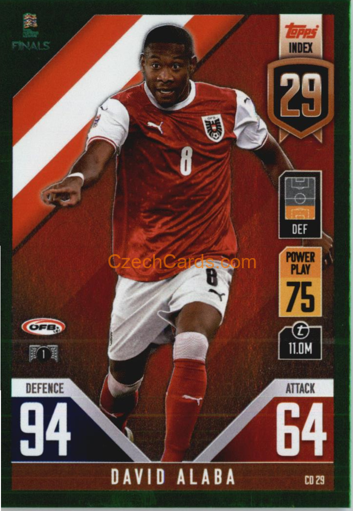 David Alaba 2022/23 Match Attax 101 GREEN #CD29