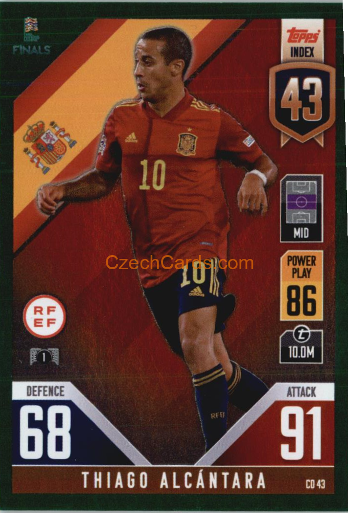 Thiago Alcántara 2022/23 Match Attax 101 GREEN #CD43
