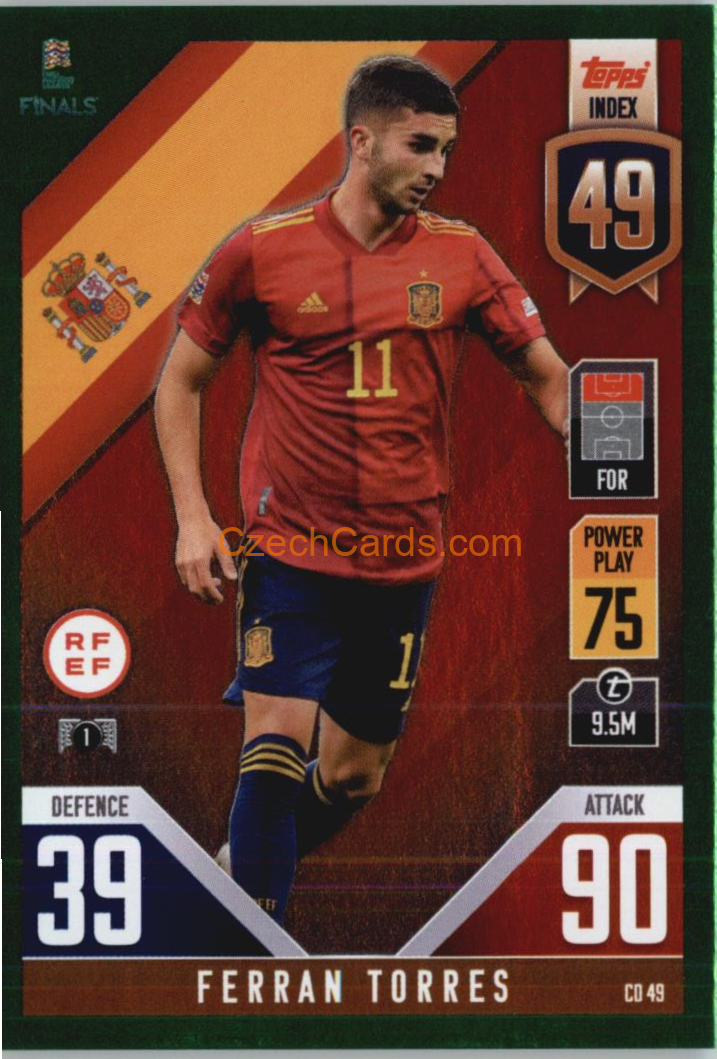 Ferran Torres 2022/23 Match Attax 101 GREEN #CD49