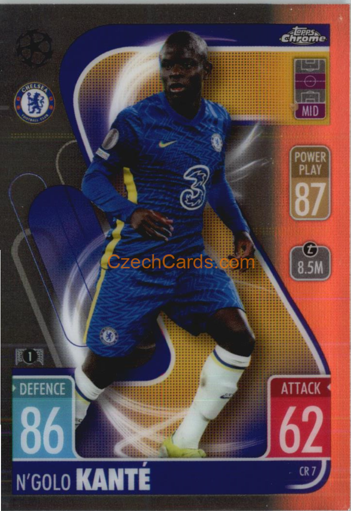 N'Golo Kanté Topps Match Attax 2021/22 Chrome Preview #CR 7