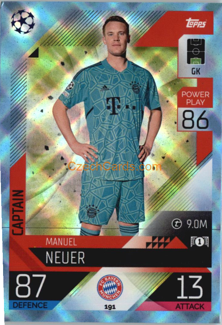 Manuel Neuer Topps Match Attax 2022/23 Crystal Parallel #191