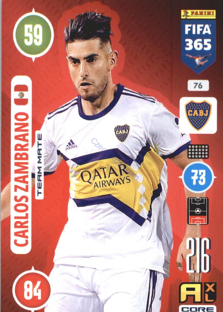 Carlos Zambrano 2021 FIFA 365 Adrenalyn #76