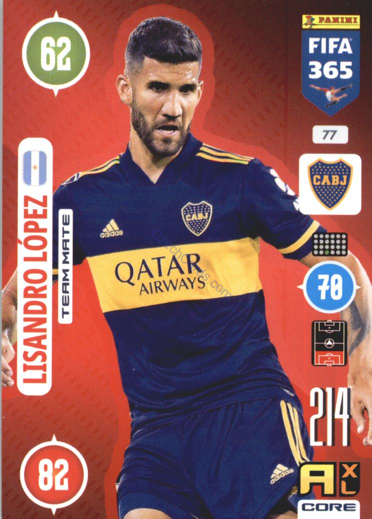 Lisandro López 2021 FIFA 365 Adrenalyn #77