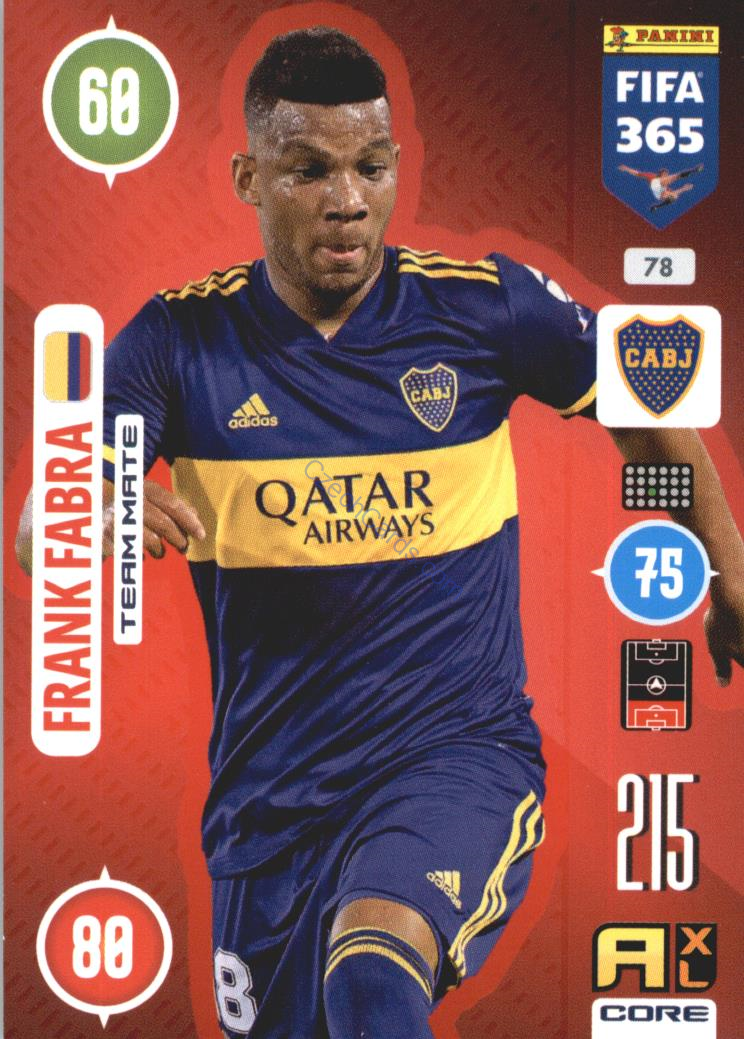 Frank Fabra 2021 FIFA 365 Adrenalyn #78