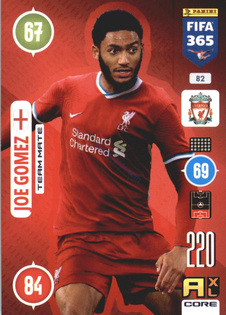 Joe Gomez 2021 FIFA 365 Adrenalyn #82