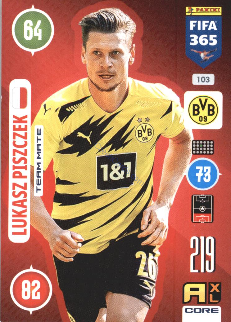 Lukasz Piszczek 2021 FIFA 365 Adrenalyn #103