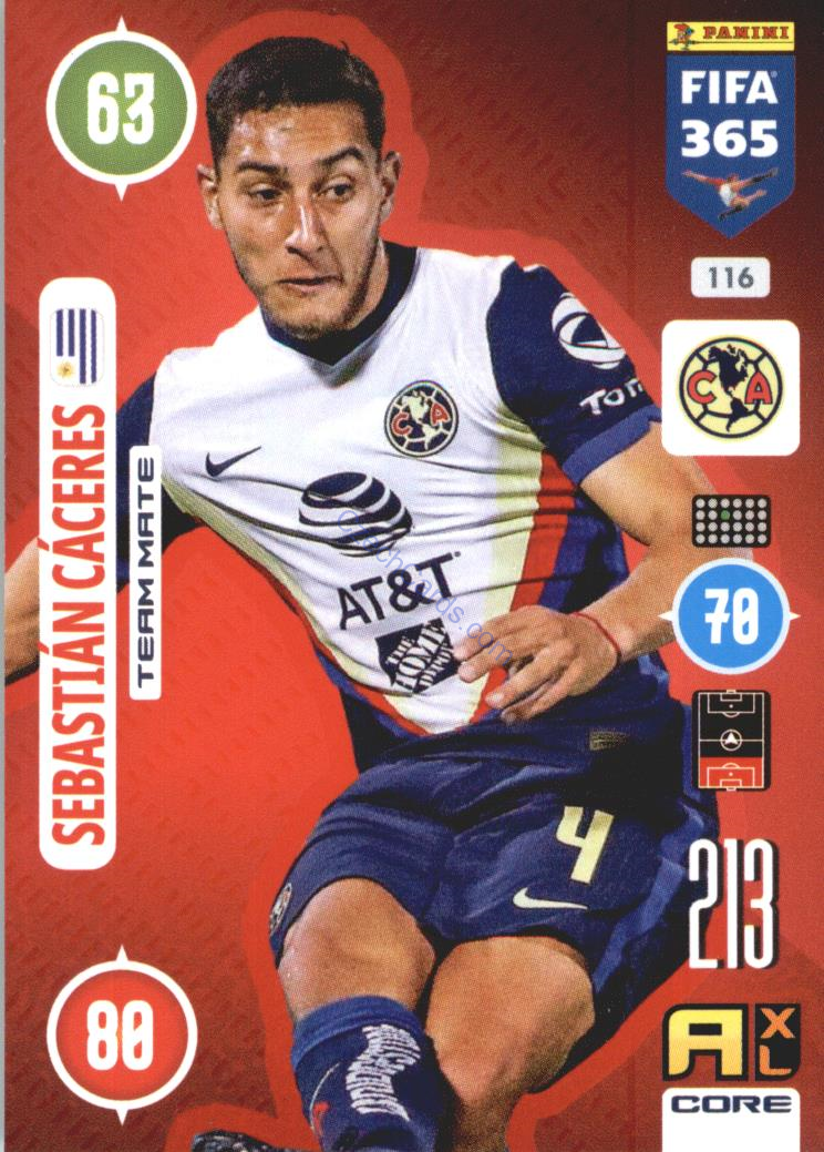 Sebastián Cáceres 2021 FIFA 365 Adrenalyn #116