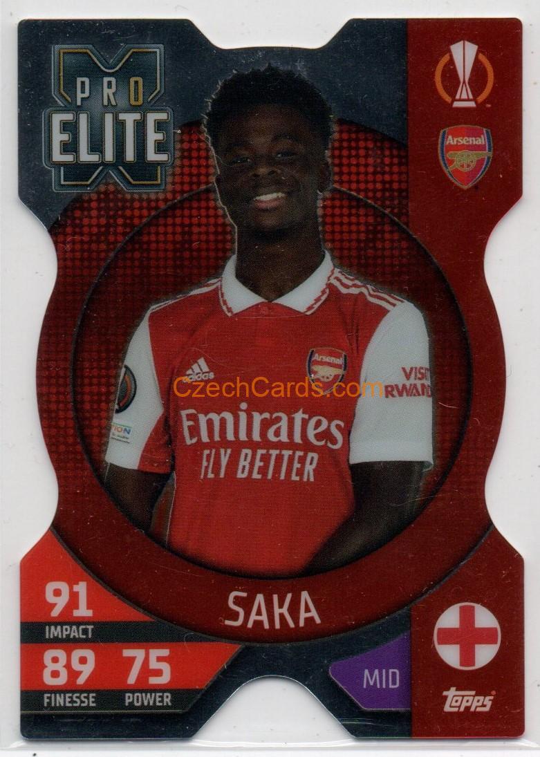 Bukayo Saka 2022/23 Match Attax Extra Pro Elite X #XS 5