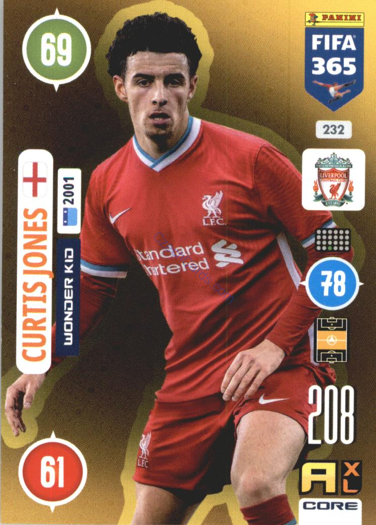 Curtis Jones 2021 FIFA 365 Adrenalyn Wonder Kid #232