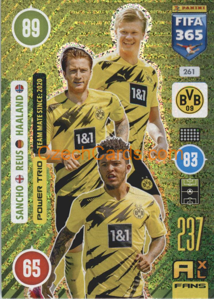 Sancho / Reus / Haaland 2021 FIFA 365 Adrenalyn Power Trio #261