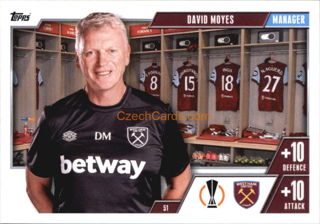 David Moyes 2023/24 Topps Match Attax Extra #51
