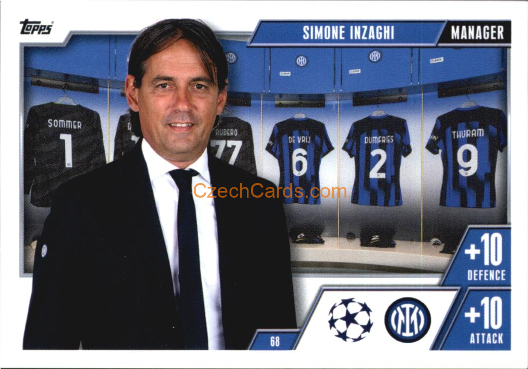 Simone Inzaghi 2023/24 Topps Match Attax Extra #68