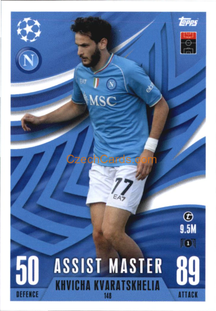 Khvicha Kvaratskhelia 2023/24 Topps Match Attax Extra #148