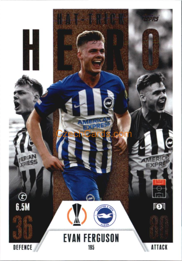 Evan Ferguson 2023/24 Topps Match Attax Extra Hat-Trick Hero #195