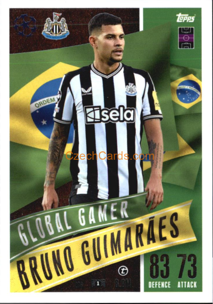 Bruno Guimarães 2023/24 Topps Match Attax Extra Global Gamer #200