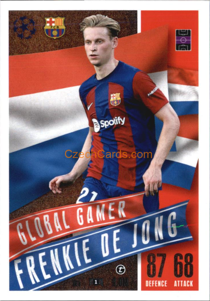 Frenkie de Jong 2023/24 Topps Match Attax Extra Global Gamer #203