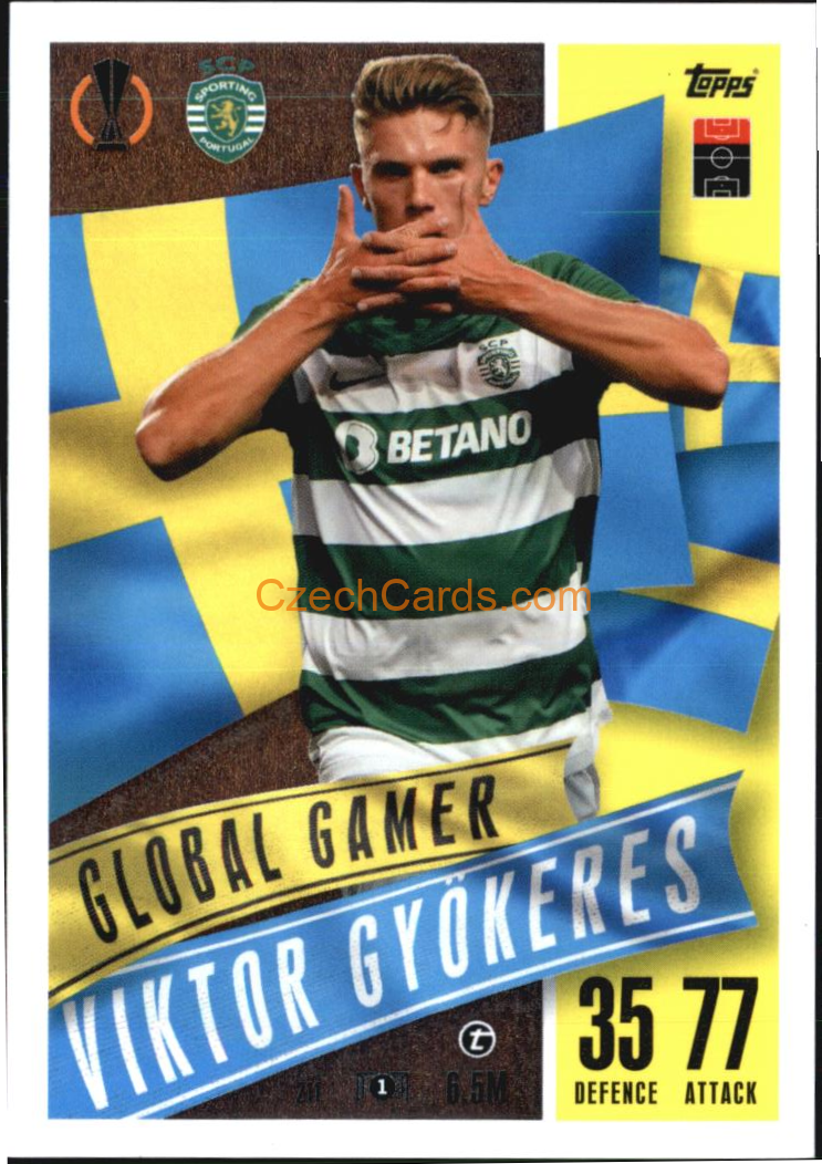Viktor Gyokeres 2023/24 Topps Match Attax Extra Global Gamer #211
