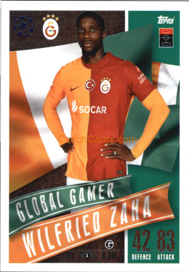 Wilfried Zaha 2023/24 Topps Match Attax Extra Global Gamer #216