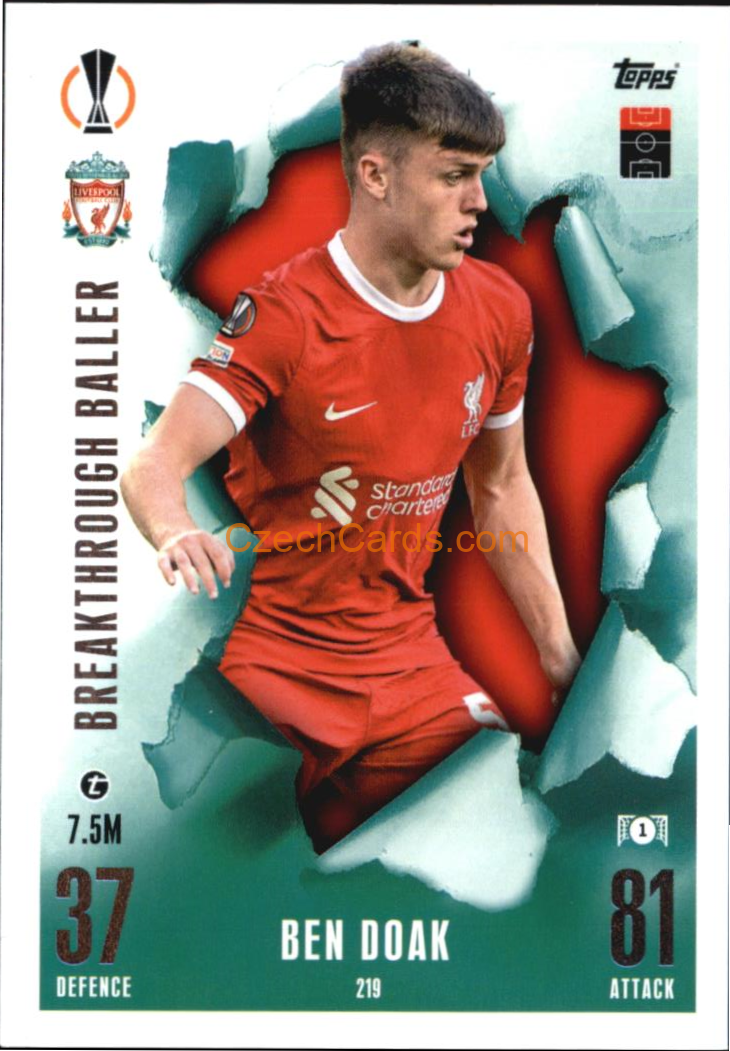 Ben Doak 2023/24 Topps Match Attax Extra Breakthrough Ballers #219