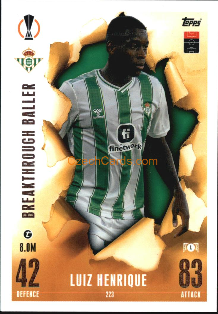 Luiz Henrique 2023/24 Topps Match Attax Extra Breakthrough Ballers #223