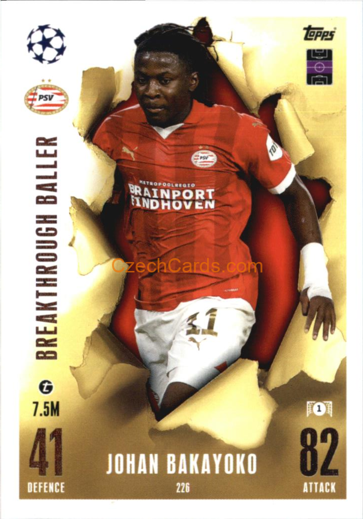 Johan Bakayoko 2023/24 Topps Match Attax Extra Breakthrough Ballers #226