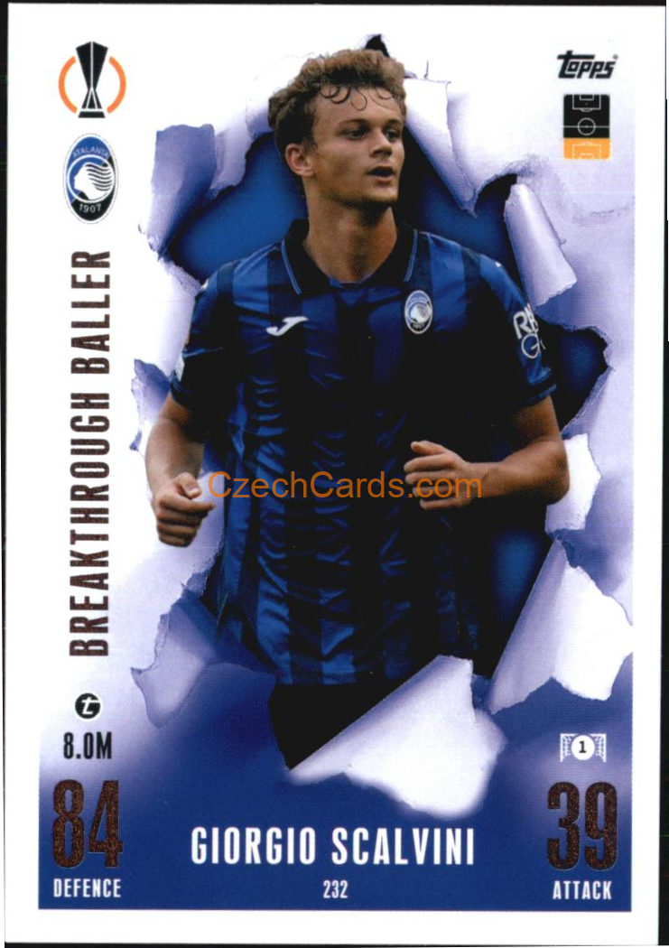 Giorgio Scalvini 2023/24 Topps Match Attax Extra Breakthrough Ballers #232