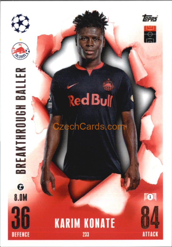 Karim Konate 2023/24 Topps Match Attax Extra Breakthrough Ballers #233