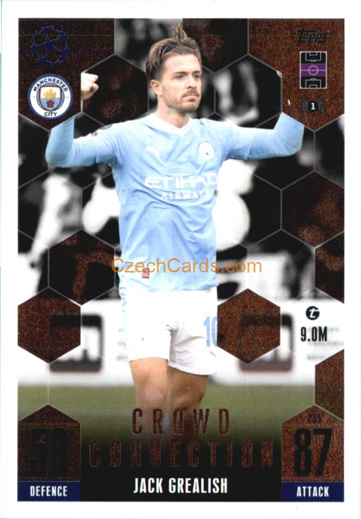Jack Grealish 2023/24 Topps Match Attax Extra Crowd Connection #235