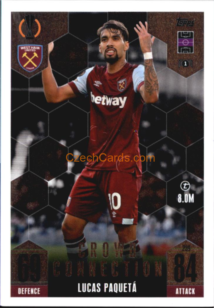 Lucas Paquetá 2023/24 Topps Match Attax Extra Crowd Connection #239