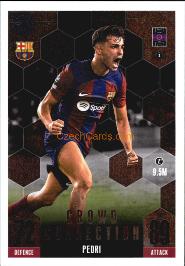 Pedri 2023/24 Topps Match Attax Extra Crowd Connection #240